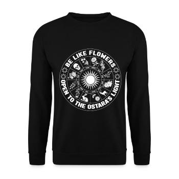 Sois comme les fleurs Païens Pâques Ostara Lumière - Sweat-shirt Unisexe - noir - Devant - Alina (178cm) & Michal (187cm)