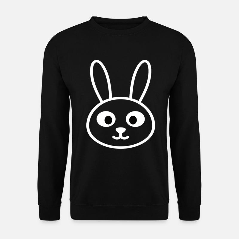Minimalist Bunny Head – Cute Animal - Unisex Sweatshirt - black