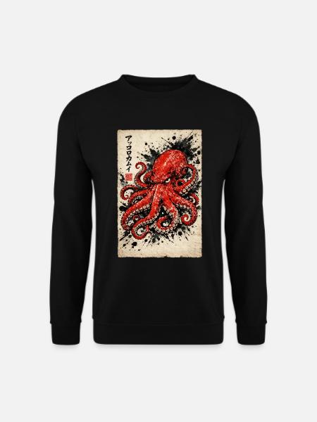 Akkorokamui Japanese Octopus Mythology - Unisex Sweatshirt - black