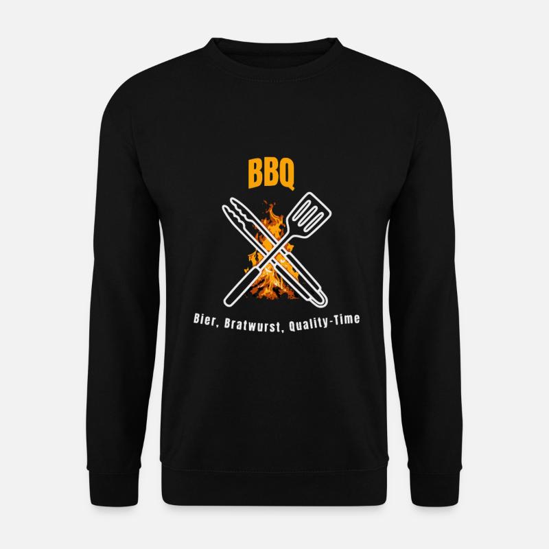 BBQ Bier Bratwurst Quality Time - Unisex Pullover - Schwarz
