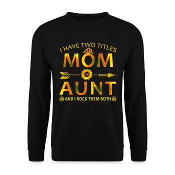 Mom & Aunt Sunflower Floral Shirt - Unisex Sweatshirt - black - Front - Alina (178cm) & Michal (187cm)