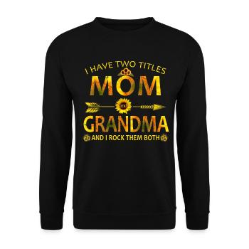 Mom & Grandma Sunflower Floral Shirt - Unisex Sweatshirt - black - Front - Alina (178cm) & Michal (187cm)