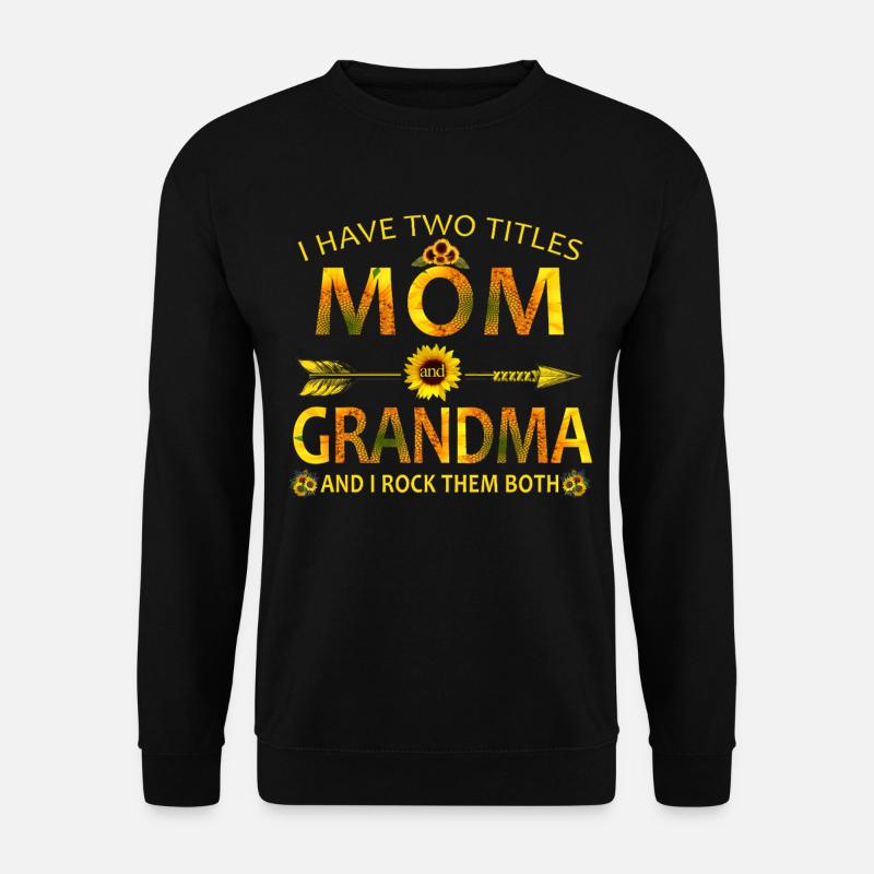 Mama & Oma Sonnenblumen-Blumenhemd - Unisex Pullover - Schwarz