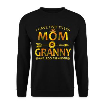 Mom & Granny Sunflower Floral Shirt - Unisex Sweatshirt - black - Front - Alina (178cm) & Michal (187cm)