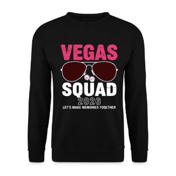 Vacances de fête de l’Équipe de Vegas 2026 - Sweat-shirt Unisexe - noir - Devant - Alina (178cm) & Michal (187cm)