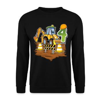 4e anniversaire des 4 excavateurs - Sweat-shirt Unisexe - noir - Devant - Alina (178cm) & Michal (187cm)