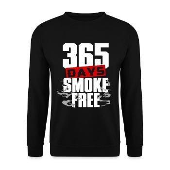 Non-smoking Ex Smoker 365 Days Smoke Free - Unisex Sweatshirt - black - Front - Alina (178cm) & Michal (187cm)