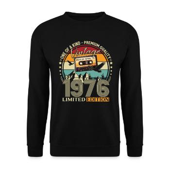 50e anniversaire Cadeau Homme Meilleur d’avril 1976 - Sweat-shirt Unisexe - noir - Devant - Alina (178cm) & Michal (187cm)