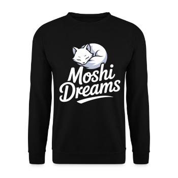 Moshi Dreams Cat Shirt Cute Sleeping Cats - Unisex Sweatshirt - black - Front - Alina (178cm) & Michal (187cm)