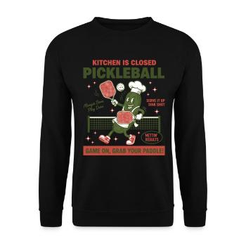 Pickleball Kitchen Is Closed Funny Love Pickleball - Unisex Sweatshirt - black - Front - Alina (178cm) & Michal (187cm)