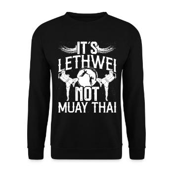 Lethwei, pas Muay Thai, arts martiaux mixtes birmans - Sweat-shirt Unisexe - noir - Devant - Alina (178cm) & Michal (187cm)