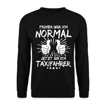 Taxifahrer - Unisex Pullover - Schwarz - Vorne - Alina (178cm) & Michal (187cm)
