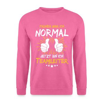 Teamleiter Spruch - Unisex Pullover - Pink - Vorne