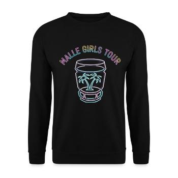 Malle Girls Tour Party - Unisex Sweatshirt - black - Front - Alina (178cm) & Michal (187cm)