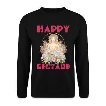 Joyeuses bénédictions de Beltane Festival de la fête du 1er mai Pagan - Sweat-shirt Unisexe - noir - Devant - Alina (178cm) & Michal (187cm)