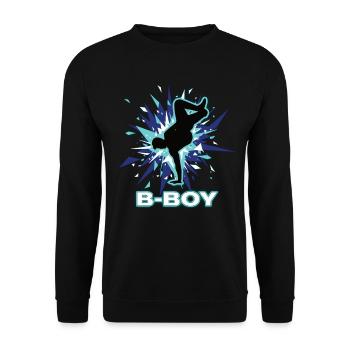 Breakdance B-Boy Street Dance Hip Hop - Unisex Sweatshirt - black - Front - Alina (178cm) & Michal (187cm)