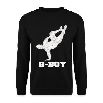 Breakdance B-Boy Street Dance Hip Hop - Unisex Sweatshirt - black - Front - Alina (178cm) & Michal (187cm)