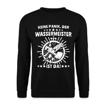 Wassermeister - Unisex Pullover - Schwarz - Vorne - Alina (178cm) & Michal (187cm)
