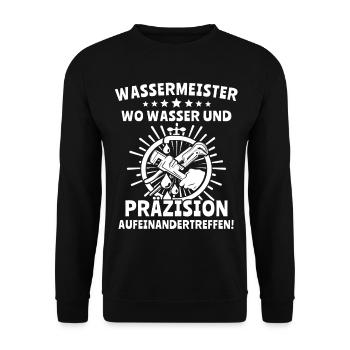 Wassermeister - Unisex Pullover - Schwarz - Vorne - Alina (178cm) & Michal (187cm)