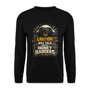 Honey Badger Honey Badger Animal - Unisex Sweatshirt - black - Front - Alina (178cm) & Michal (187cm)