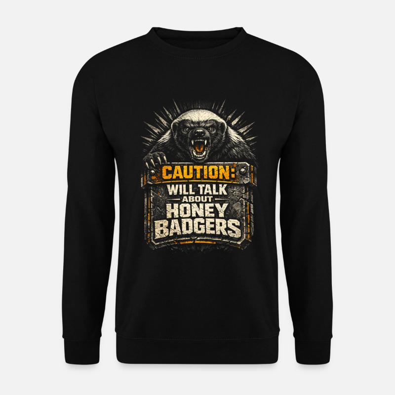 Honigdachs Honey Badger Tier - Unisex Pullover - Schwarz