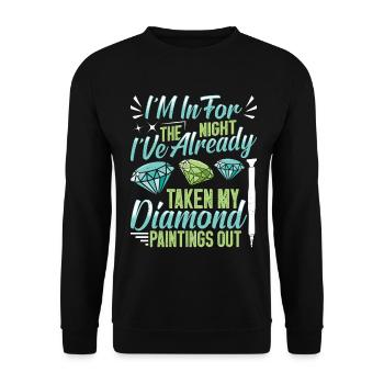 Diamant-Mal-Kits für Erwachsene Maler Diamond - Unisex Pullover - Schwarz - Vorne - Alina (178cm) & Michal (187cm)