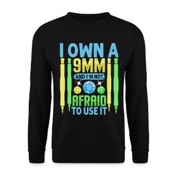 Diamond Artist Pen Ich habe keine Angst davor, ihn zu benutzen - Unisex Pullover - Schwarz - Vorne - Alina (178cm) & Michal (187cm)