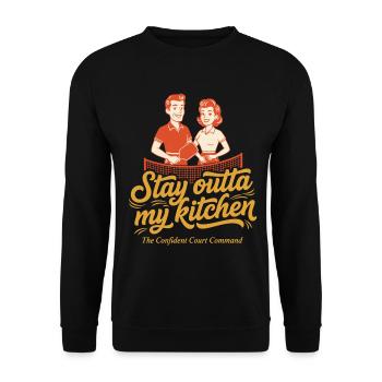 Pickleball Stay Outta My Kitchen Funny Player - Unisex Sweatshirt - black - Front - Alina (178cm) & Michal (187cm)