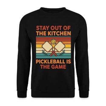 Pickleball Is The Game Stay Out Of The Kitchen - Unisex Sweatshirt - black - Front - Alina (178cm) & Michal (187cm)