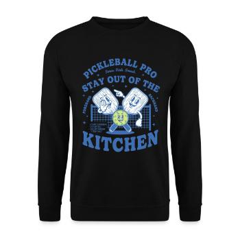 Pickleball Pro Reste Hors Cuisine Amoureux - Sweat-shirt Unisexe - noir - Devant - Alina (178cm) & Michal (187cm)