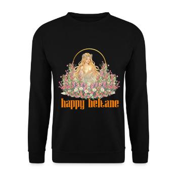 Happy Beltane Blessings May Day Celebrations Pagan - Unisex Sweatshirt - black - Front - Alina (178cm) & Michal (187cm)