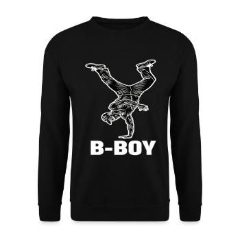 Breakdance B-Boy Street Dance Hip Hop - Unisex Sweatshirt - black - Front - Alina (178cm) & Michal (187cm)