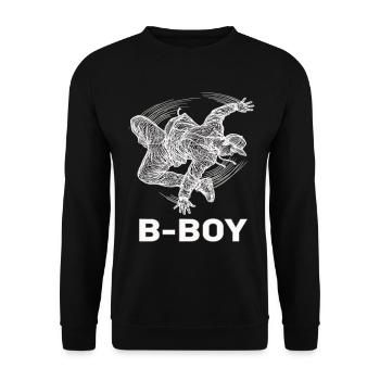 Breakdance B-Boy Street Dance Hip Hop - Unisex Sweatshirt - black - Front - Alina (178cm) & Michal (187cm)