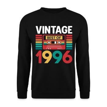 30th Birthday 30 Years 1996 Retro Vintage Gift - Unisex Sweatshirt - black - Front - Alina (178cm) & Michal (187cm)