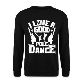 Jeux du Festival des Highlands écossais Pole Dance Caber - Sweat-shirt Unisexe - noir - Devant - Alina (178cm) & Michal (187cm)