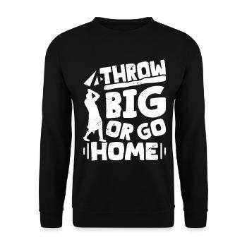  Scottish Highland Games Throw big or go home - Unisex Sweatshirt - black - Front - Alina (178cm) & Michal (187cm)