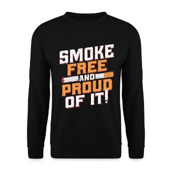 Non Smoking Ex Smoking Smoke Free And Proud Of It - Unisex Sweatshirt - black - Front - Alina (178cm) & Michal (187cm)