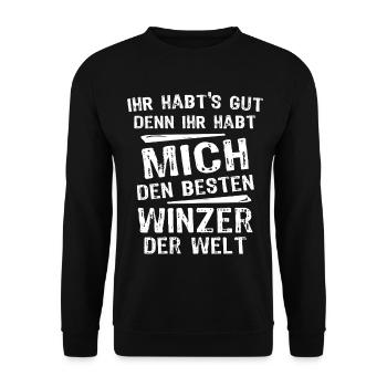 Winzer - Unisex Pullover - Schwarz - Vorne - Alina (178cm) & Michal (187cm)