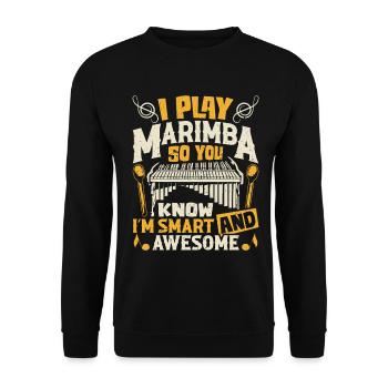 Marimbist, Schlaginstrument, Orchester, Marimba - Unisex Pullover - Schwarz - Vorne - Alina (178cm) & Michal (187cm)