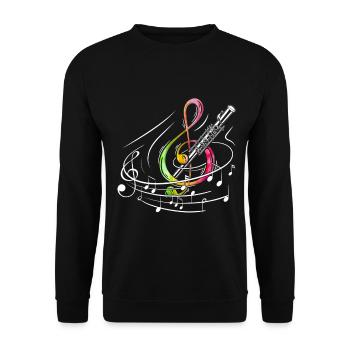 Marimbaspieler übt Percussion-Gruben-Musiker - Unisex Pullover - Schwarz - Vorne - Alina (178cm) & Michal (187cm)