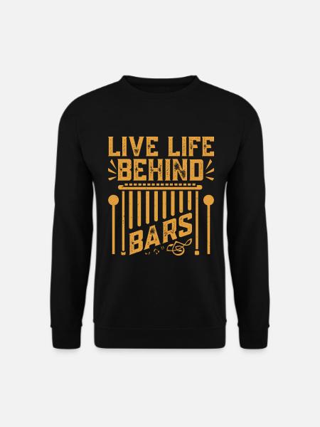 Marimbist Leben hinter Gittern Percussion Pit - Unisex Pullover - Schwarz