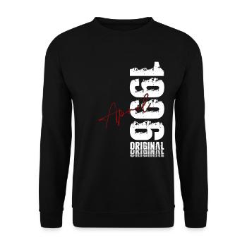 30th Birthday Gift Husband Original April 1996 - Unisex Sweatshirt - black - Front - Alina (178cm) & Michal (187cm)
