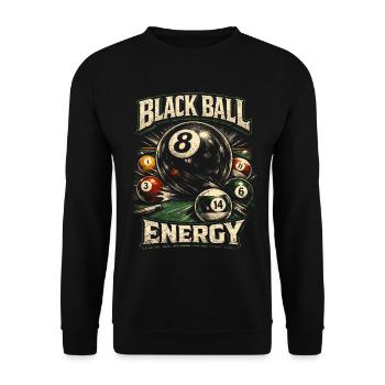 8-Ball Billiards - Unisex Sweatshirt - black - Front - Alina (178cm) & Michal (187cm)