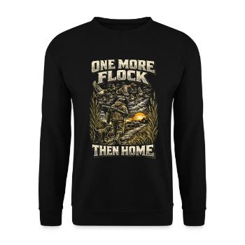 Chasse aux canards Un dernier troupeau avant la maison - Sweat-shirt Unisexe - noir - Devant - Alina (178cm) & Michal (187cm)