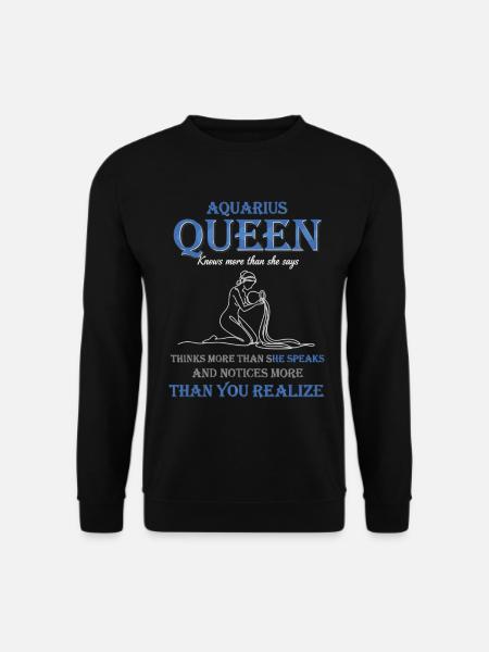 Aquarius Queen Zodiac Aquarius - Unisex Sweatshirt - black