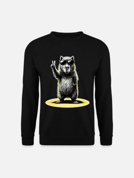 Paix de Capybara - Sweat-shirt Unisexe - noir