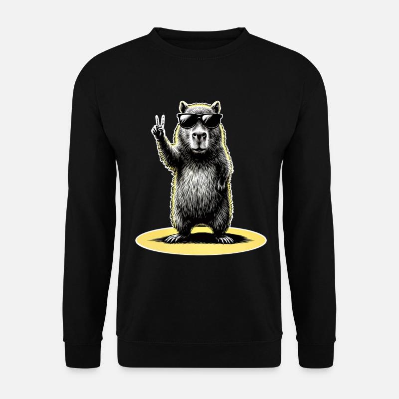 Capybara Peace - Unisex Sweatshirt - black
