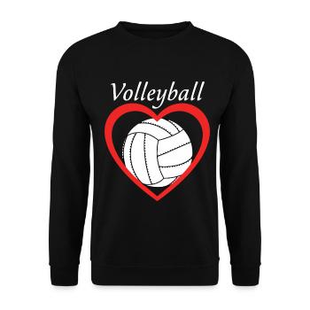 Volleyball Amour du cœur - Sweat-shirt Unisexe - noir - Devant - Alina (178cm) & Michal (187cm)