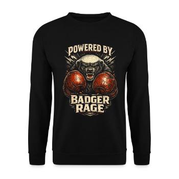 Honey Badger Honey Badger Animal - Unisex Sweatshirt - black - Front - Alina (178cm) & Michal (187cm)