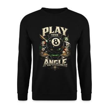 Le billard à 8 billes joue ton angle - Sweat-shirt Unisexe - noir - Devant - Alina (178cm) & Michal (187cm)